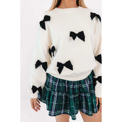 Plaid Print Smocked High Waist Ruffle Mini Skirt