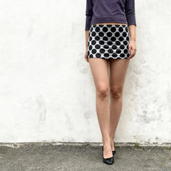 Polka Dot Pencil Mini Skirt