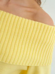 Off Shoulder Knit Sweater