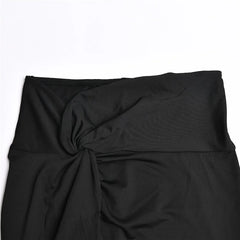 Twisted Tube Top And High Slit Maxi Skirt Set