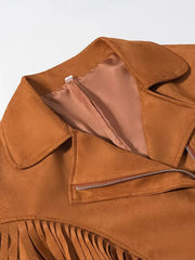 Khaki Fringe Seaud Jacket