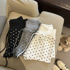 Polka Dot Drawstring Shorts
