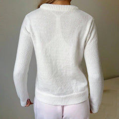 Little Bear White Knitted Cardigan