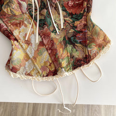 Jquarad Lace Up Print Corset