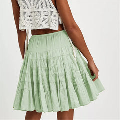Ruffle Hem Knee Length Skirt
