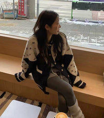 Print Knitted Cardigan