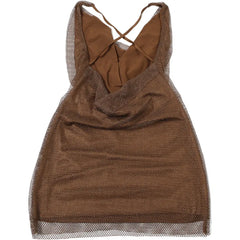 Sequin Mesh Halter Mini Dress