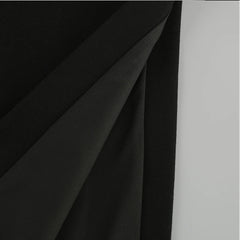 Black Crossed Chain Strap High Slit Maxi Dress