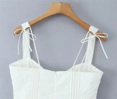 Lace-Up Corset Mini Dress