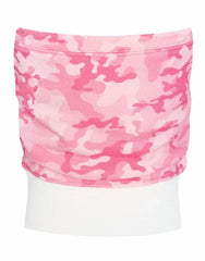 Camouflage Zipper Crop Hoodie, Tube Top, And Shorts, Sweatpants Set