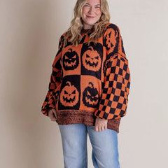 Halloween/Christmas Print Sweater