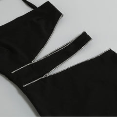 Black One Should Cut Out Desgin Midi Dress
