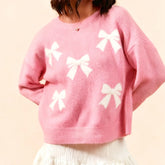 Knit Heart/Bow Sweater