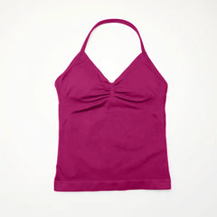 Halter Seamless Tank With Removable Pads