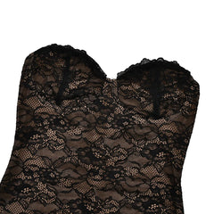 Black Lace Bodycon Midi Dress With Crop Shrug