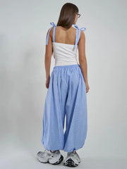 Striped Drawstring Puff Pants