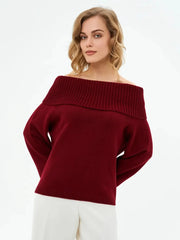 Off Shoulder Knit Sweater