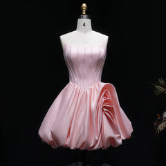 Pink Satin Tiered Ruffle Corset Mini Dress
