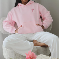 Floral Print Embroidery Hoodie