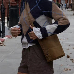 Argyle Crew Neck Sweater