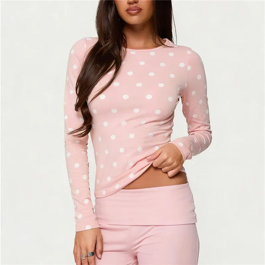 Polka Dot Long Sleeve Top