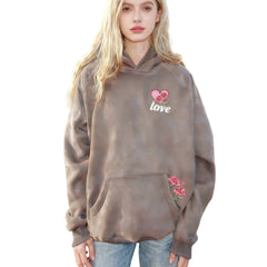 Bouquet Flower Print Hooded Sweatshirt
