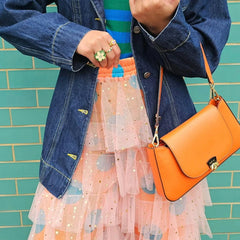 Dotted Sequin Tulle Ruffle Layered Pants