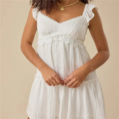 Ruffle Sleeve Babydoll Mini Dress