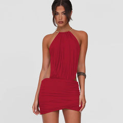 Halter Backless Mini Dress