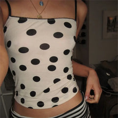 Polka Dot Crop Cami Top