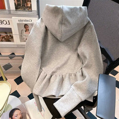 Grey Bow Tie Hoodie