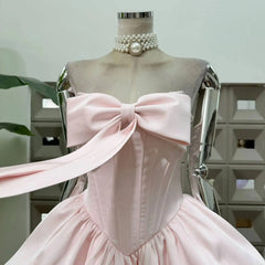 Bow Sleeveless Ball Gown Mini Dress