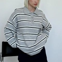 Striped Knitted Sweatshirt