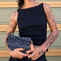 Elastic Ruched Vest Tank Top