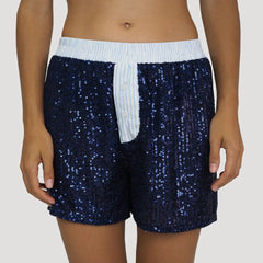 Sequined Patchwork Pyjama Shorts