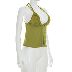 Halter Ruched Crop Top