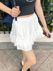 Floral Print Elastic Waist Mini Skirt