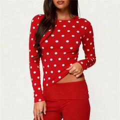 Polka Dot Long Sleeve Top