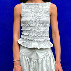 Elastic Ruched Vest Tank Top