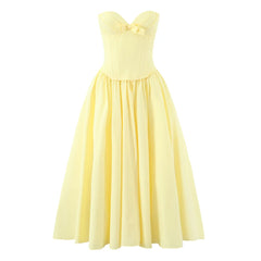 Sweetheart Neckline Bustier Strapless Maxi Dress