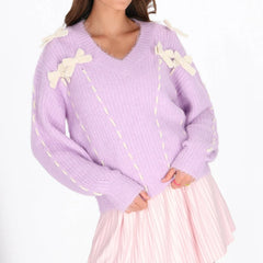 Drawstring Bow Sweater