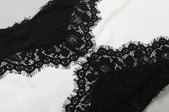 Lace Patchwork Halter Sleeveless Midi Dress