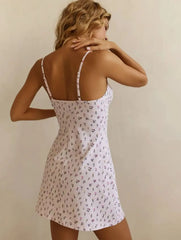 Floral Print Cami Pajama Mini Dress
