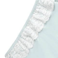 Lace Trim Mint Crop Top And Maxi Skirt Set