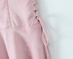 Bustier Side Strap Asymmetric Hem Sling Mini Dress