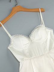 Satin Strap Tulle Dress