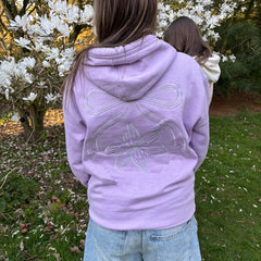 Floral Letter Embroidery Hooded Sweatshirt