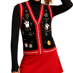 Christmas Embroidery Knit Vest