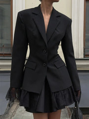 Lace Patchwork Blazer