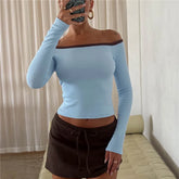Off Shoulder Long Sleeve Top